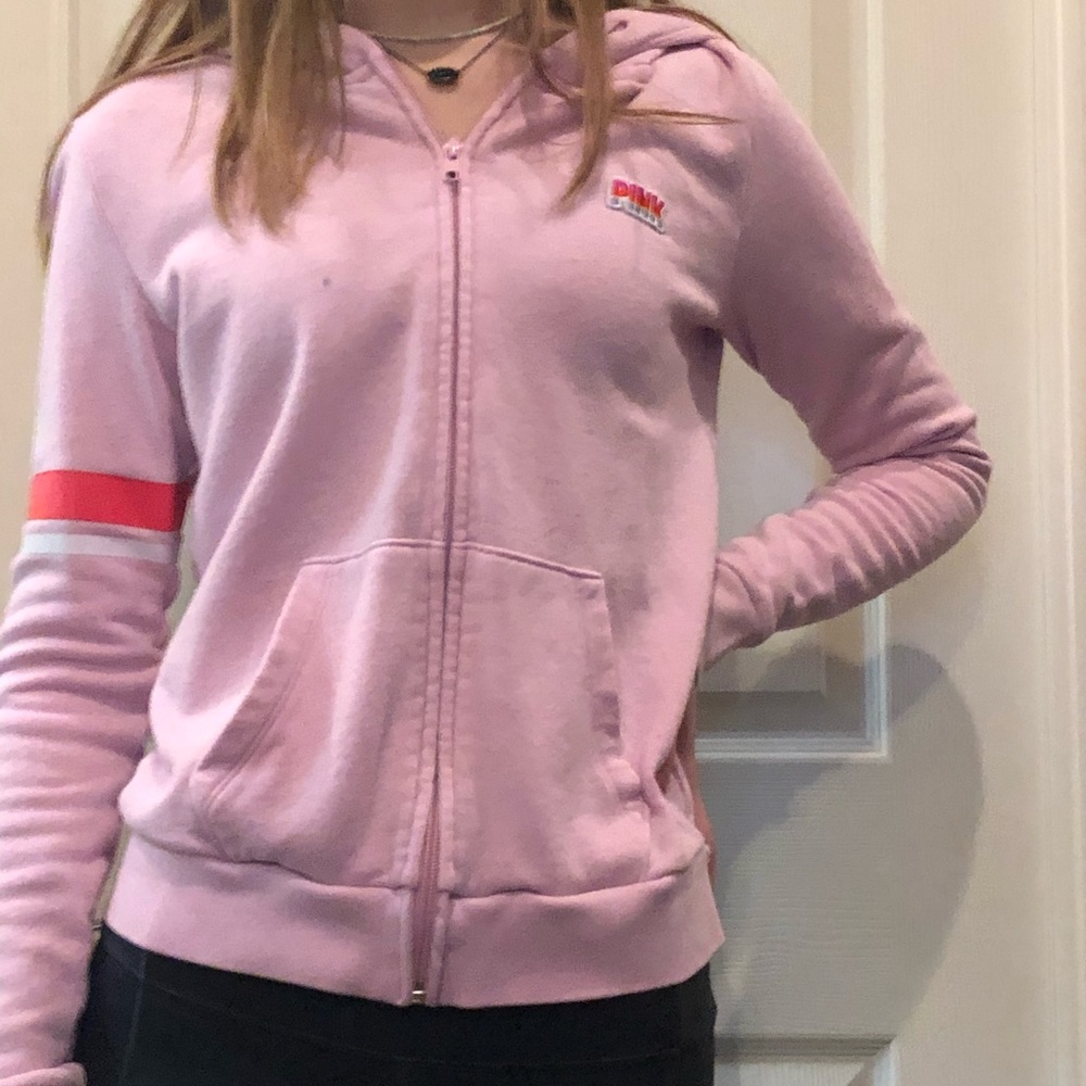 purple zip up hoodie